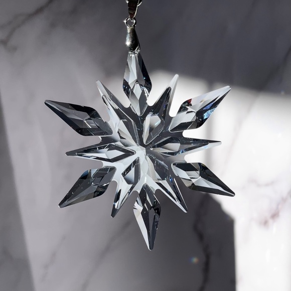 Crystal Snowflake Sun Catcher Christmas Tree Decor Czech Bohemia Crystal Gift - Picture 3 of 12